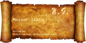 Meizer Itala névjegykártya